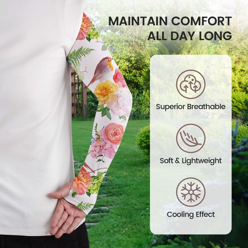 YPHCDO Store Gardening Sleeves Farm Sun Protection Arm Cooling Sleeves Thorn Proof Garden for Women Men with Thumb Hole - Image 2
